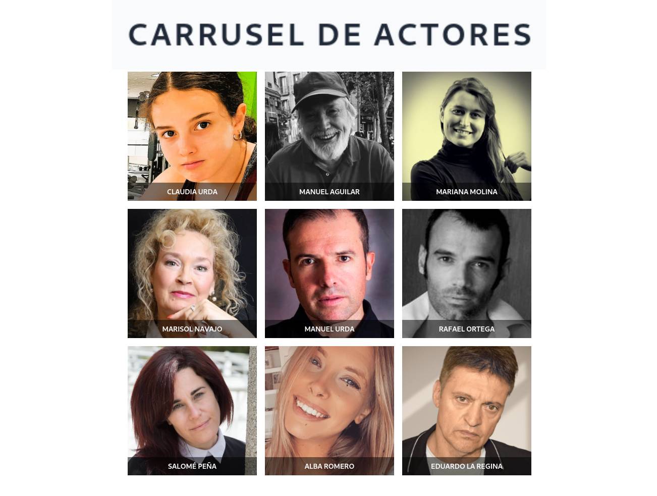 Carrusel de Actores - Agencia de Actores